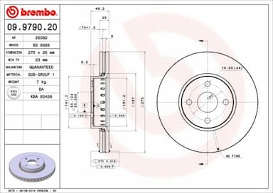 Bremžu diski BREMBO 09.9790.20 1