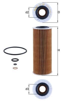 Eļļas filtrs MAHLE OX 368D1 1