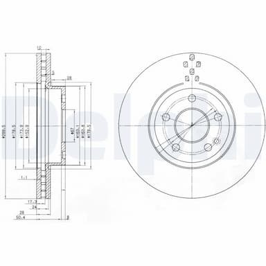 Bremžu diski DELPHI BG3838 1