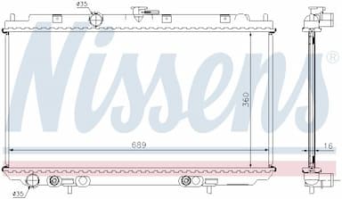 Radiators, Motora dzesēšanas sistēma NISSENS 67347A 6