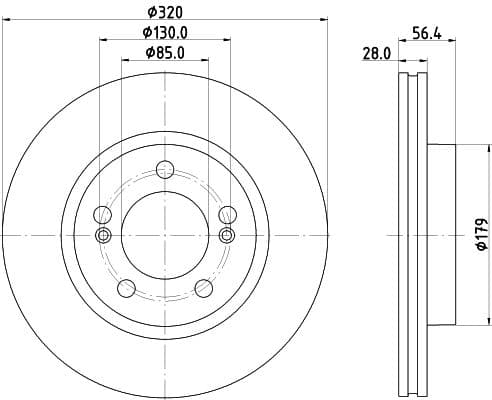 Bremžu diski HELLA 8DD 355 134-321 1