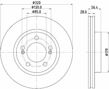 Bremžu diski HELLA 8DD 355 134-321 1