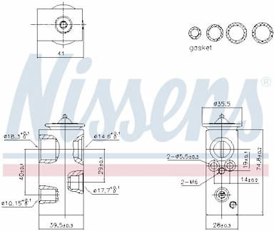 Izplešanās vārsts, Gaisa kond. sistēma NISSENS 999450 1