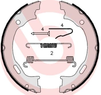 Bremžu loku kompl., Stāvbremze BREMBO S 50 515 1