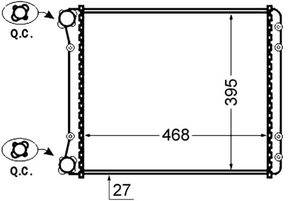 Radiators, Motora dzesēšanas sistēma MAHLE CR 1418 000S 1