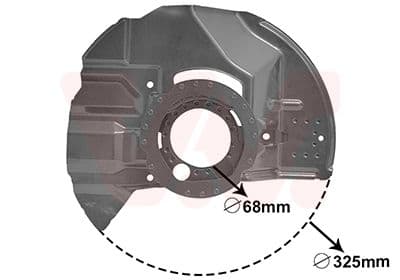 Dubļu sargs, Bremžu disks VAN WEZEL 0646371 1