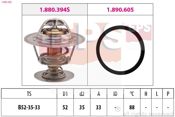 Termostats, Dzesēšanas šķidrums EPS 1.880.483 1