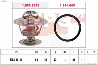 Termostats, Dzesēšanas šķidrums EPS 1.880.483 1