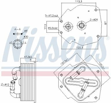 Eļļas radiators, Motoreļļa NISSENS 91418 5