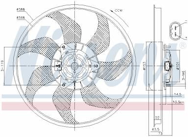 Ventilators, Motora dzesēšanas sistēma NISSENS 85776 6