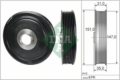 Piedziņas skriemelis, Kloķvārpsta Schaeffler INA 544 0110 10 1