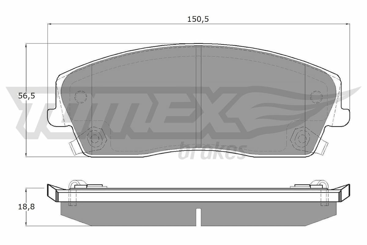 Bremžu uzliku kompl., Disku bremzes TOMEX Brakes TX 19-18 1