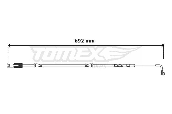 Indikators, Bremžu uzliku nodilums TOMEX Brakes TX 30-68 1