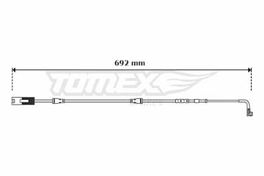 Indikators, Bremžu uzliku nodilums TOMEX Brakes TX 30-68 1