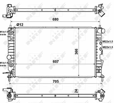 Radiators, Motora dzesēšanas sistēma NRF 50219 5