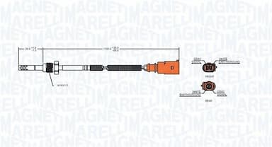 Devējs, Izplūdes gāzu temperatūra MAGNETI MARELLI 172000097010 2