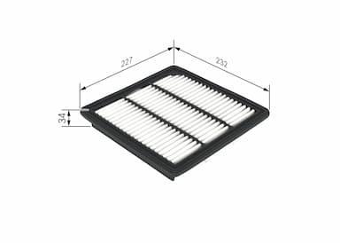 Gaisa filtrs BOSCH F 026 400 407 5