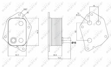 Eļļas radiators, Motoreļļa NRF 31159 5