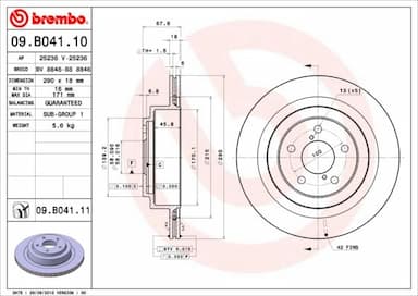 Bremžu diski BREMBO 09.B041.11 1