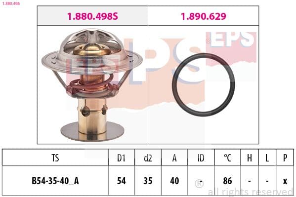 Termostats, Dzesēšanas šķidrums EPS 1.880.498 1