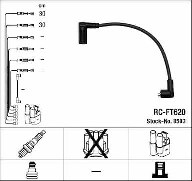 Augstsprieguma vadu komplekts NGK 8503 1