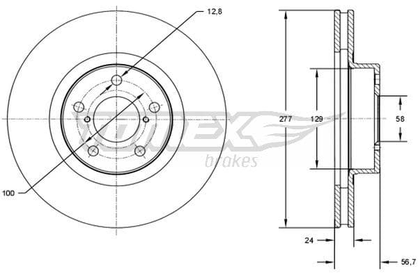 Bremžu diski TOMEX Brakes TX 71-51 1