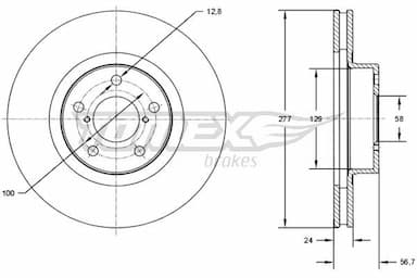 Bremžu diski TOMEX Brakes TX 71-51 1