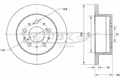 Bremžu diski TOMEX Brakes TX 70-61 1