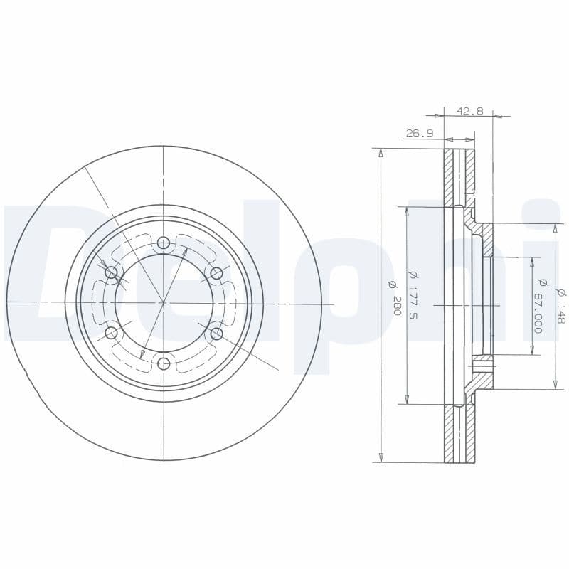 Bremžu diski DELPHI BG3936 1