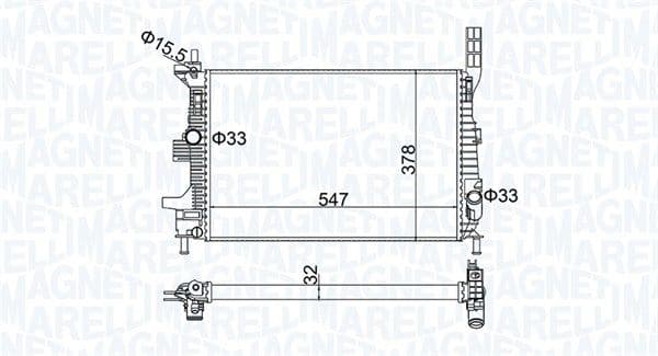 Radiators, Motora dzesēšanas sistēma MAGNETI MARELLI 350213173800 1