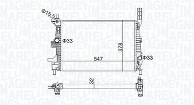 Radiators, Motora dzesēšanas sistēma MAGNETI MARELLI 350213173800 1