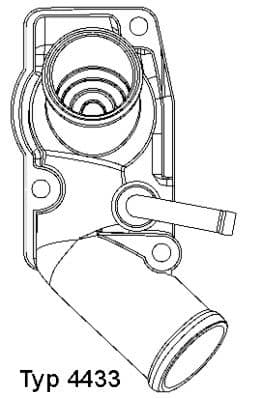 Termostats, Dzesēšanas šķidrums BorgWarner (Wahler) 4433.92D 1