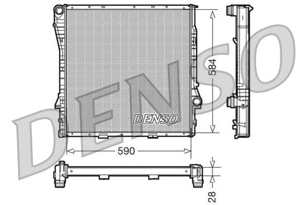 Radiators, Motora dzesēšanas sistēma DENSO DRM05116 1