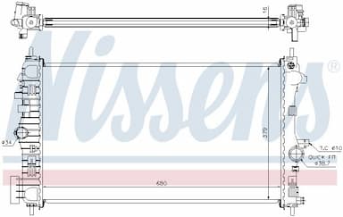 Radiators, Motora dzesēšanas sistēma NISSENS 630718 5