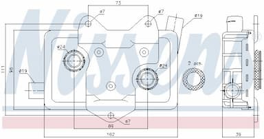 Eļļas radiators, Motoreļļa NISSENS 90618 7