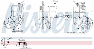 Kompensācijas tvertne, Dzesēšanas šķidrums NISSENS 996288 1
