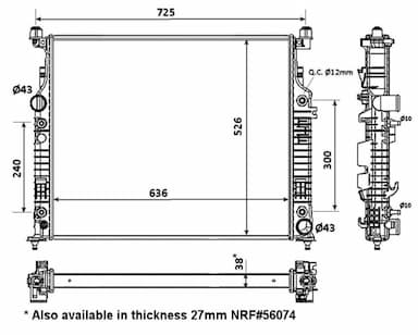 Radiators, Motora dzesēšanas sistēma NRF 53936 1