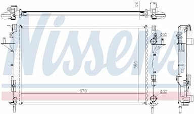 Radiators, Motora dzesēšanas sistēma NISSENS 63816A 5