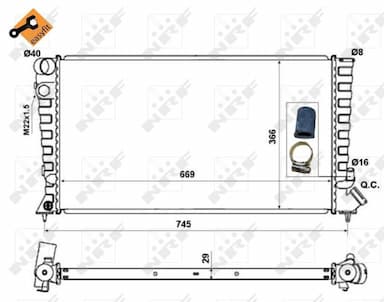 Radiators, Motora dzesēšanas sistēma NRF 58189 4