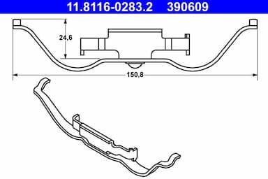 Atspere, Bremžu suports ATE 11.8116-0283.2 1
