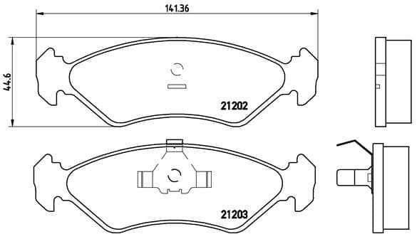 Bremžu uzliku kompl., Disku bremzes BREMBO P 24 028 1