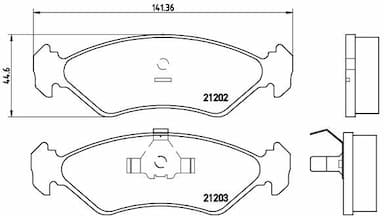 Bremžu uzliku kompl., Disku bremzes BREMBO P 24 028 1