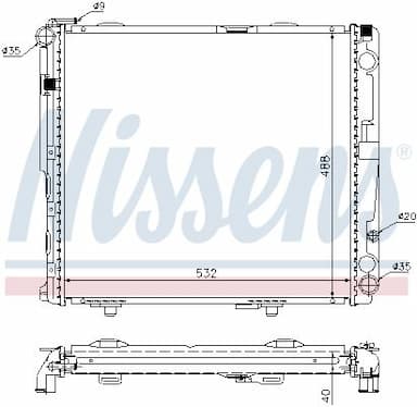 Radiators, Motora dzesēšanas sistēma NISSENS 62696A 5