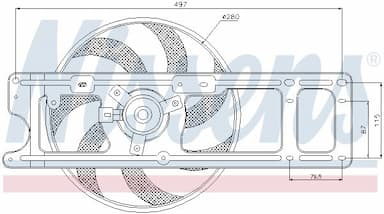 Ventilators, Motora dzesēšanas sistēma NISSENS 85254 10