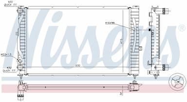 Radiators, Motora dzesēšanas sistēma NISSENS 60299 6