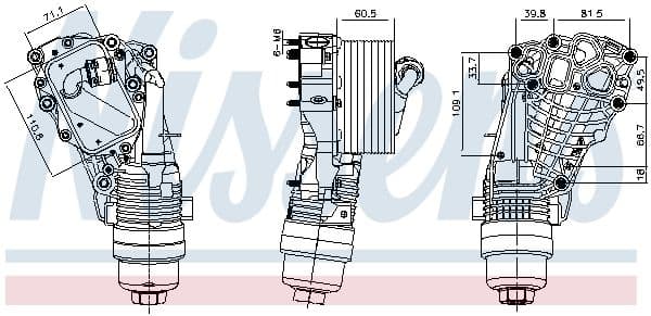 Eļļas radiators, Motoreļļa NISSENS 91399 1