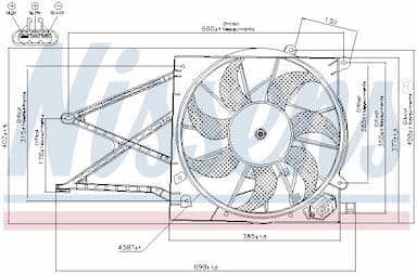 Ventilators, Motora dzesēšanas sistēma NISSENS 85176 6