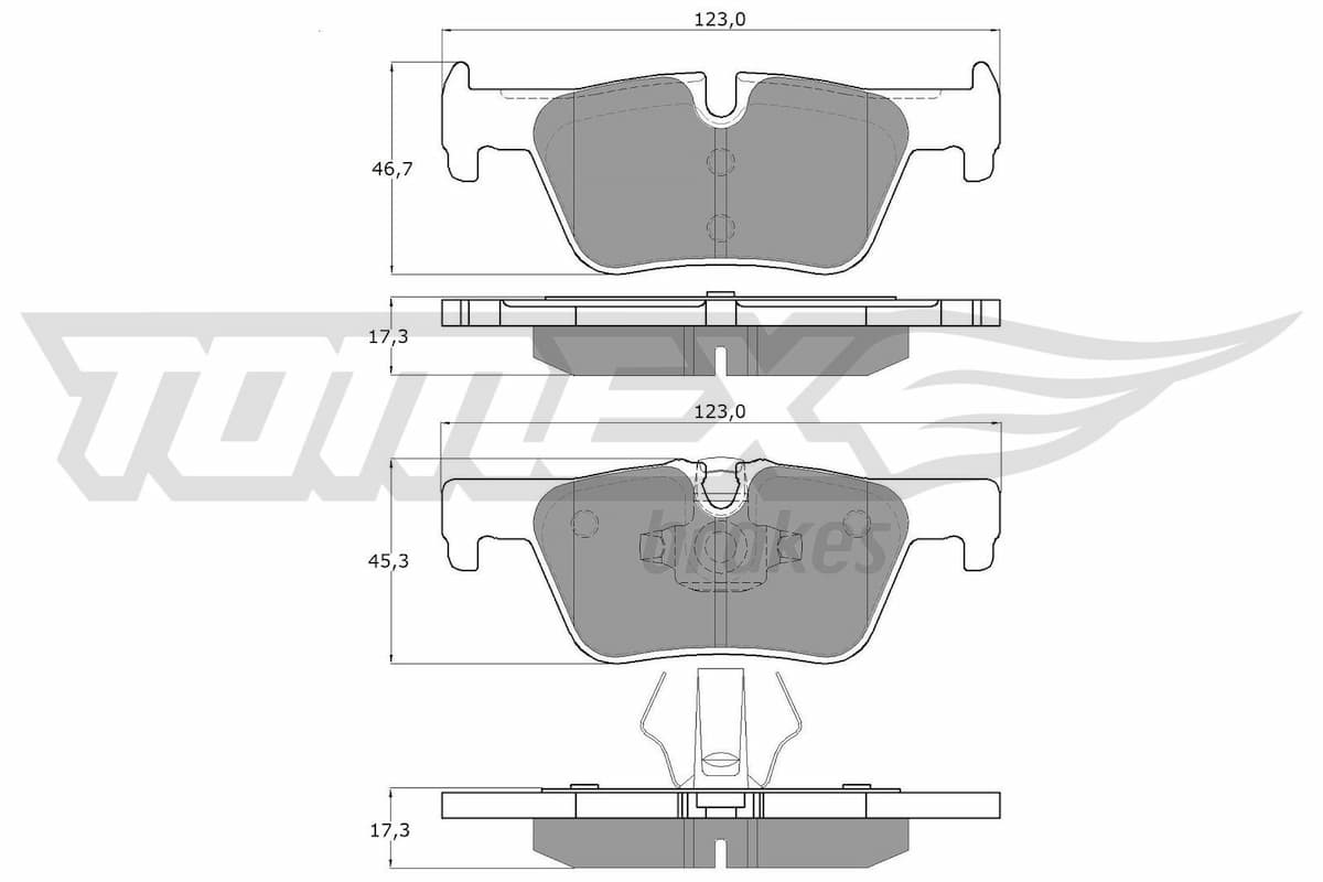 Bremžu uzliku kompl., Disku bremzes TOMEX Brakes TX 16-86 1