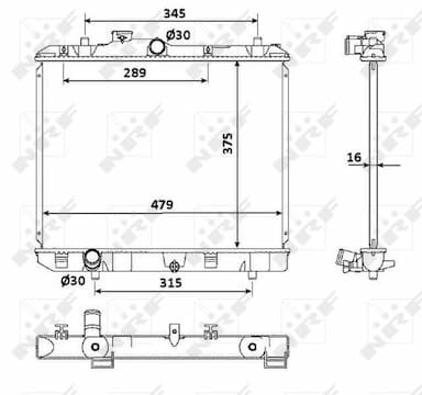 Radiators, Motora dzesēšanas sistēma NRF 53918 4