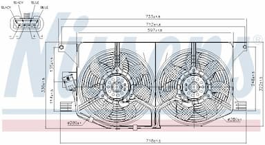 Ventilators, Motora dzesēšanas sistēma NISSENS 85402 6